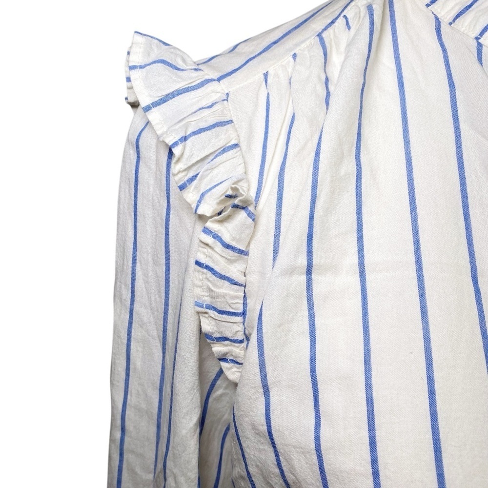 Old Navy Blue and White Pin Striped Shirt NWT - Picture 5 of 14